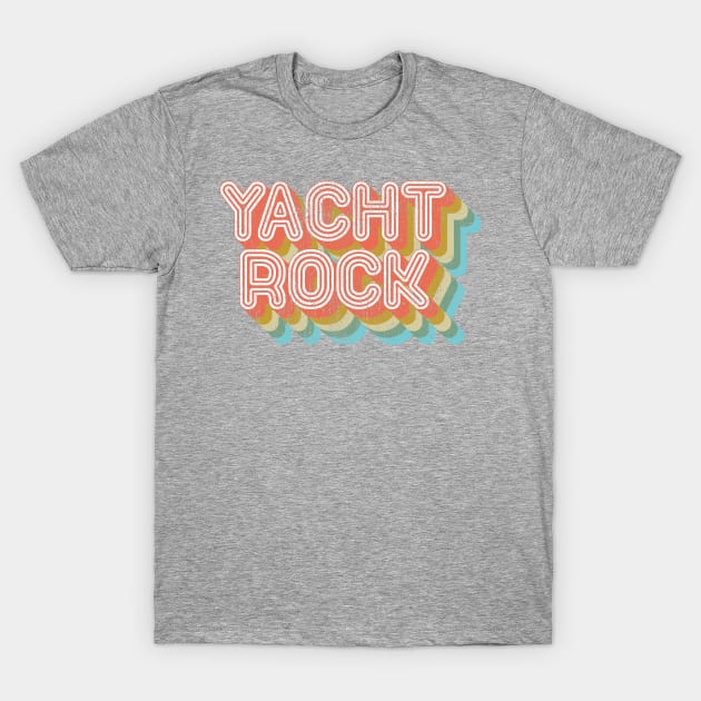 Vintage Fade Yacht Rock Party Boat Drinking Apparel T-Shirt by Vector Deluxe